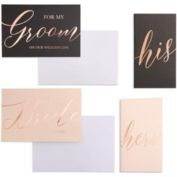 Paper Junkie Wedding Vow Books and Cards with Envelopes (4 Piece Set)