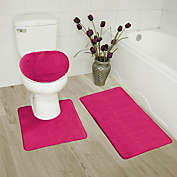 Kitcheniva 3-Piece Bathroom Set Rug- Hot Pink