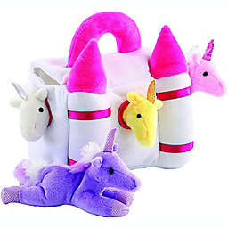 KOVOT Plush Unicorn Castle Animal Sound Toys with Carrier   Plush Animal Toy Baby Gift   Toddler Gift