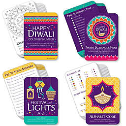 Big Dot of Happiness Happy Diwali - 4 Festival of Lights Party Games - 10 Cards Each - Gamerific Bundle