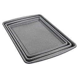 Oster 3 Piece Carbon Steel Cookie Sheet in Greystone