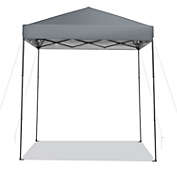 Slickblue 6.6 x 6.6 Feet Outdoor Pop-up Canopy Tent with UPF 50+ Sun Protection-Grey