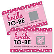 Big Dot of Happiness Bride-To-Be - Bridal Shower & Classy Bachelorette Party Game Scratch Off Cards - 22 Count