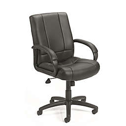 BossChair Flash Furniture Boss B430 Task Chair - Black Vinyl Seat - Black Vinyl Back - Chrome, Black Chrome Frame - 5-star Base - 1 Each