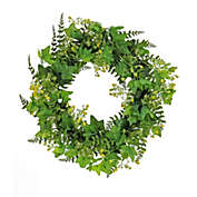 CC Christmas Decor Green Ivy and Fern Spring Wreath, 24-Inch