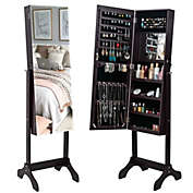 Kitcheniva Full Length Mirror Jewelry Cabinet Armoire Storage