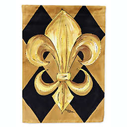 Caroline's Treasures Black and Gold Fleur de lis New Orleans Flag Canvas House Size 28 x 40