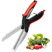 Inq Boutique Clever Cutter 6 in 1 Kitchen Scissors Knife Food Cutter Chopper w/ Cutting Board