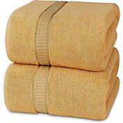 Utopia Towels 2-Pack Luxurious Jumbo Bath Towel Sheets (35 x 70 Inches )- 600 GSM, Champagne