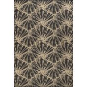 nuLOOM Onyx Seashell Indoor/Outdoor Area Rug, 9' 6" x 12', Charcoal