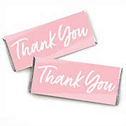 Big Dot of Happiness Pink Elegantly Simple - Candy Bar Wrapper Guest Party Favors - Set of 24