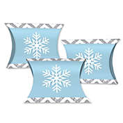 Big Dot of Happiness Winter Wonderland - Favor Gift Boxes - Snowflake Holiday Party and Winter Wedding Petite Pillow Boxes - Set of 20