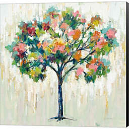 Metaverse Art Blooming Tree Neutral by Silvia Vassileva 24-Inch x 24-Inch Canvas Wall Art