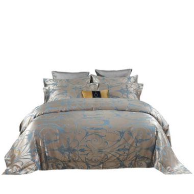 Dolce Mela Home Decorative Dm800K King Size Duvet Cover Set Jacquard Top & 100% Cotton Inside. View a larger version of this product image.