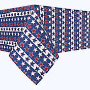 Fabric Textile Products, Inc. Rectangular Tablecloth, 100% Polyester, 60x120", Patriotic Scrapbook Stars
