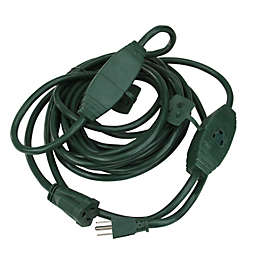 Stanley 25' Stanley 3-Outlet Green Heavy Duty Outdoor Grounded Landscaping Projector Cord