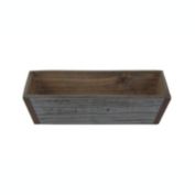 Cheungs 14" Wooden Tapered Ledge Planter - Gray Wash
