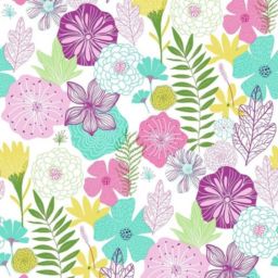 Roommates Decor Modern Perennial Blooms Peel & Stick Wallpaper - Purple