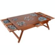 Jumbl Puzzle Board Rack   27" x 35" Wooden Jigsaw Puzzle Table w/ 6 Storage & Sorting Drawers   Smooth Plateau Fiberboard Work Surface & Reinforced Hardwood   for Games & Puzzles Up to 1,500 Pieces