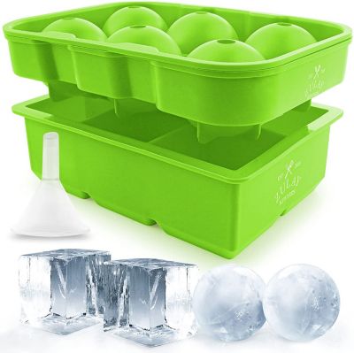 Zulay Kitchen Square Ice Cube and Ball Mold - Green