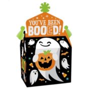Big Dot of Happiness You&#39;ve Been Booed - Treat Box Party Favors - Ghost Halloween Party Goodie Gable Boxes - Set of 12