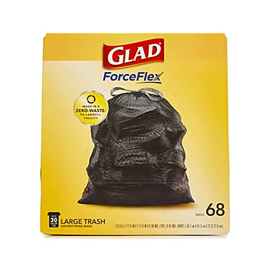 Glad ForceFlex Plus Drawstring Trash Bags 68 Ct. - 30 Gallon. View a larger version of this product image.