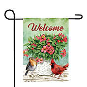 Northlight Welcome Cardinal Bird and Spring Bouquet Flag 28" x 40"