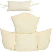 Sunnydaze Replacement Cushion Set for Penelope and Oliver Egg Chairs - Cream
