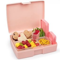 Bentology Bento Lunch Box Set w/ 5 Removable, Leak Proof Containers, On-the-Go Meal, Food Prep & Snack Packing Compartments - Stackable, Microwave Safe Nesting Containers w Lids, Easy to Clean & Store