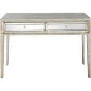Camden Isle Modern Hallway, Entryway, Home Decorative Delaney Console Table with 2 Storage Drawers - 48"W x 31.2"H, Clear