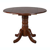 Besthom Andrews 42 In. Round Distressed Chestnut Brown Wood Dining Table (Seats 6)