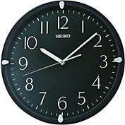 Seiko 12" Kuota Wall Clock, Black Matte