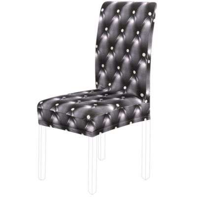 Piccocasa Spandex Stretch Washable, Black Velvet Dining Room Chair Covers