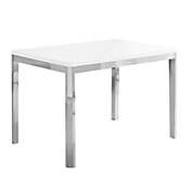 Homeroots Kitchen & Dining 31.5 x 47.5 x 30 White Particle Board Metal  Dining Table