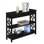 Convenience Concepts Ring 1 Drawer Console Table, Black