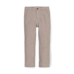 Hope & Henry Boys' Suit Pant, Brown, 18-24 Months