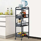 Stock Preferred 4 Layers KitchenStorage Rack Slide-Out Stand Rotable