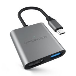 Hyper - HyperDrive 4K HDMI 3-in-1 USB-C Hub (HD259A-GRAY)