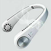 Kitcheniva USB Portable Hanging Neck Fan Cooling Air, White