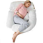 Cheer Collection U Shaped Pregnancy Support Body Pillow with Adjustable Positions