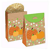 Big Dot of Happiness Pumpkin Patch - Fall, Halloween or Thanksgiving Gift Favor Bags - Party Goodie Boxes - Set of 12