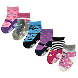 Wrapables Playful Sneakers and Sweet Mary Jane Non-Skid Socks (Set of 6), SET1 / Set1