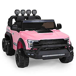 Stock Preferred Electric 12V Battery Kids Ride On Truck Pickup w/ RC LED MP3 in Pink
