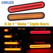 Kitcheniva 2-Pieces 100 LED Car Truck Flowing Stop Brake Turn Signal Tail