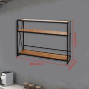 Infinity Merch 80x20x62cm Wall Mounted Metal Wine Rack in Black