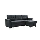 Alternate image 0 for Contemporary Home Living 86" Gray Reversible Sectional Sleeper Sofa Chaise with Storage