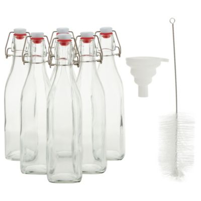 10 Empty Glass Bottles with ironing Clasps Bottles 100 ML 0,1 L Bottle 