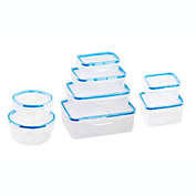Lexi Home Durable Meal Prep Plastic Food Containers with Snap Lock Lids - Set of 16