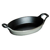 Staub Cast Iron 12.5-inch x 9-inch Oval Baking Dish - Graphite Grey