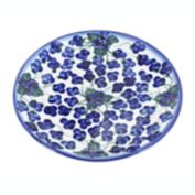 Blue Rose Polish Pottery WR Unikat Dessert Plate